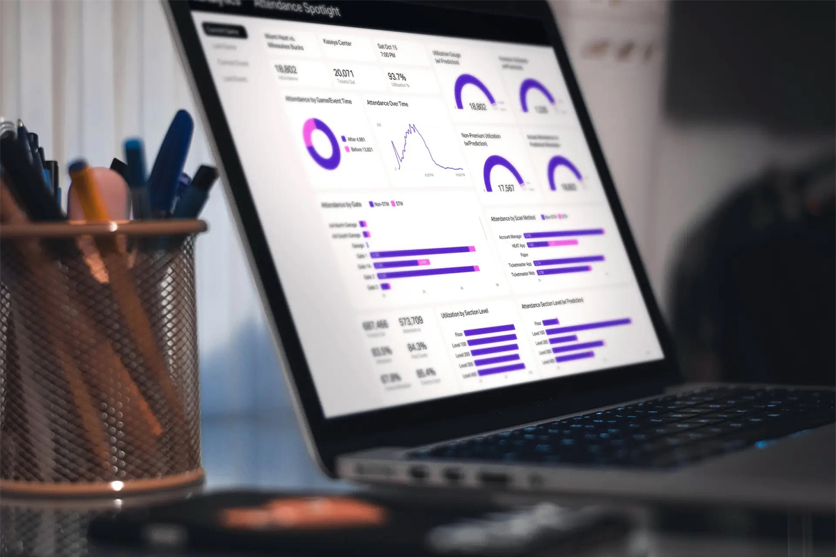 601 Analytics Dashboard on laptop